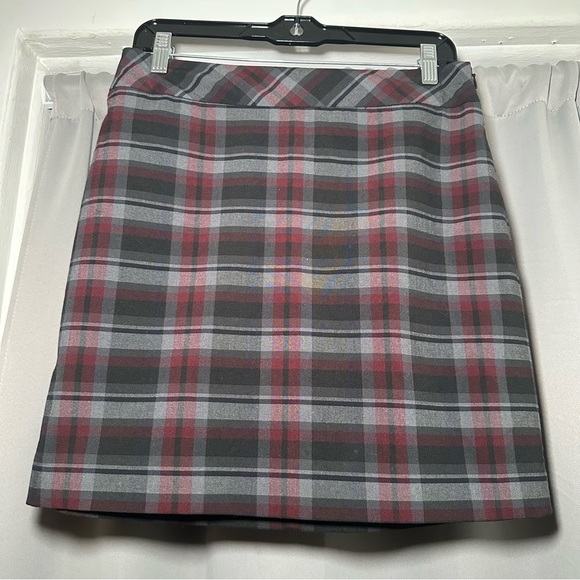Ann Taylor Loft Petites Dark Academia Preppy Britney Spears Plaid Skirt Size 6P - Picture 3 of 11